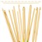 23 Pieces Tunisian Crochet Hooks Kit Including 12pcs 3-10 mm Bamboo Knitting Needle with Bead Carbonized Bamboo Needle + 11pcs 2-8 mm Multi Color Tunisian Afghan Aluminum Crochet Hooks